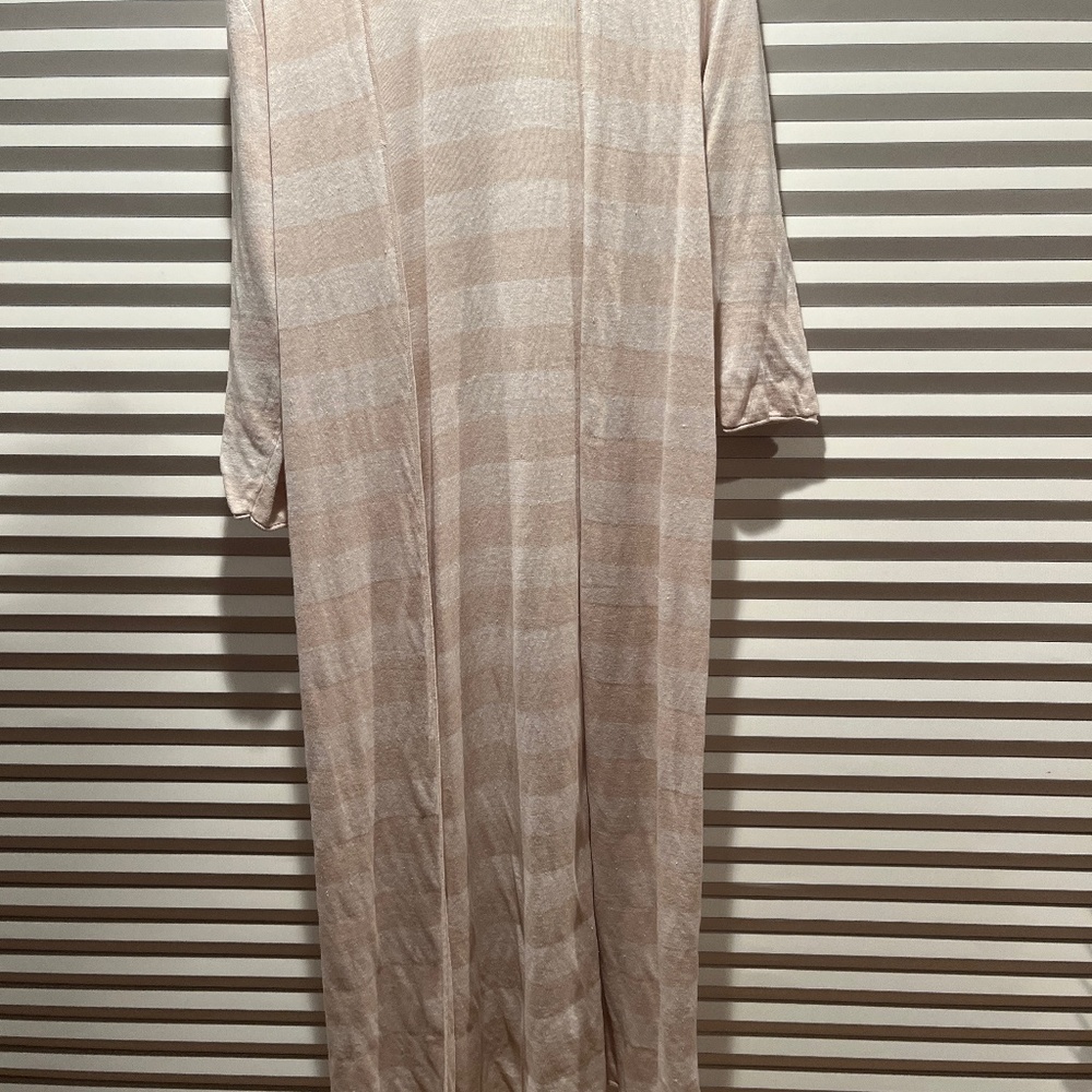 Garnet Hill striped linen duster M